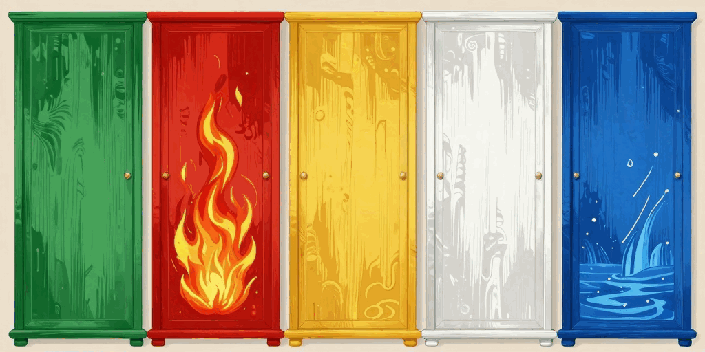 Colors and Five Elements illustration