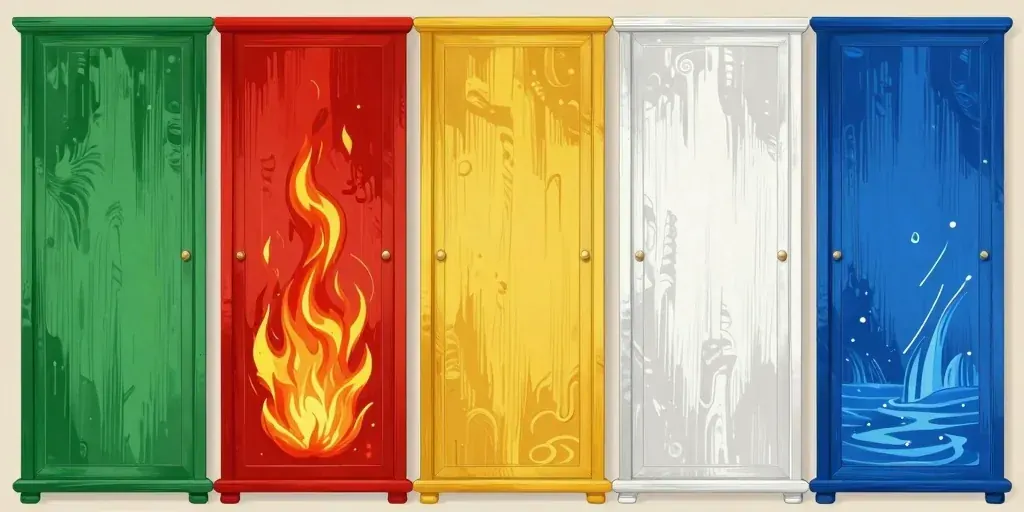 Wood tone decor illustration