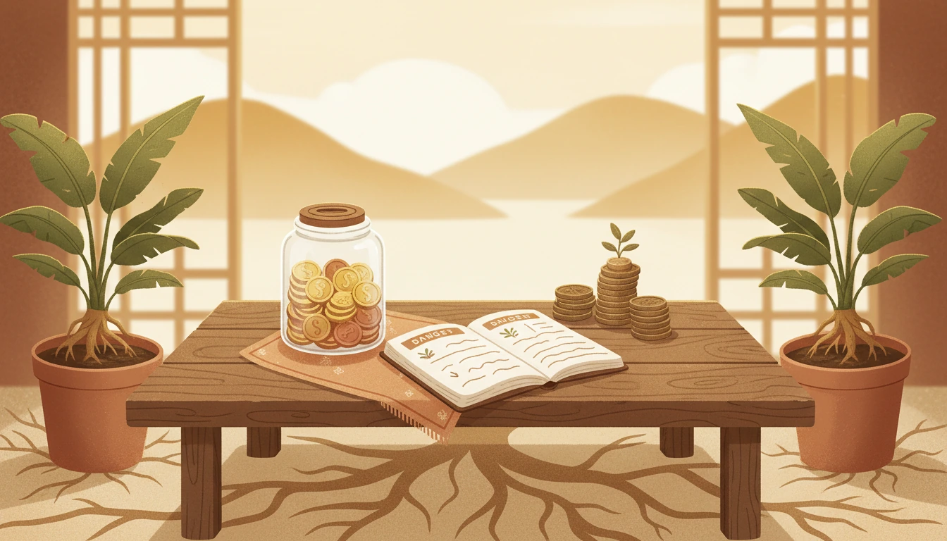 Earth energy and long-term financial safety illustration