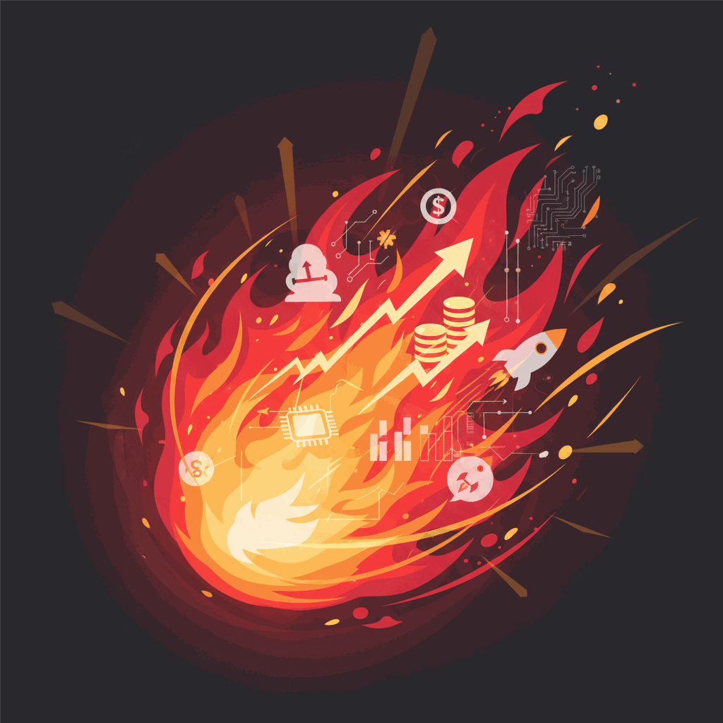 Fire element high-risk high-return industries illustration