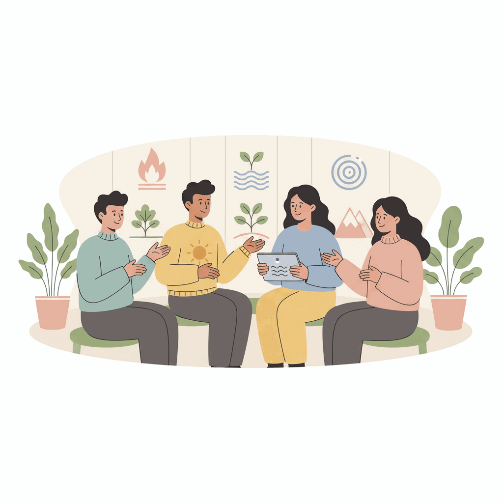 People talking about energy types